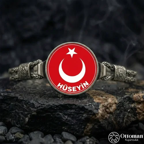 3 İsimli Ay Yıldız Gümüş Bileklik