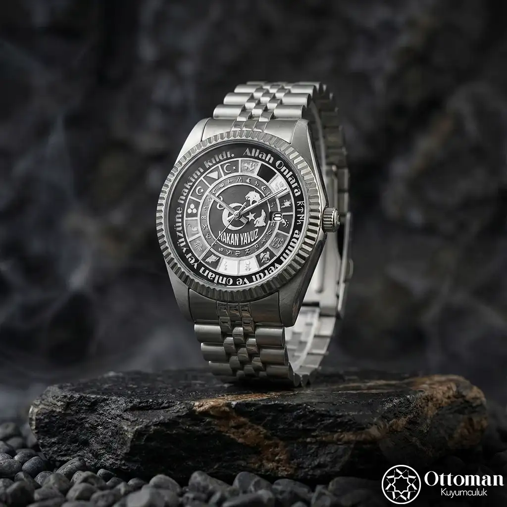 16 Turkish State Silver Dial Men's Wristwatch