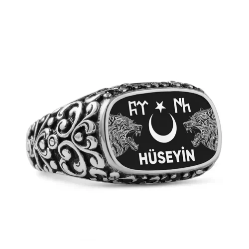 İsimli Bozkurt Gümüş Yüzük