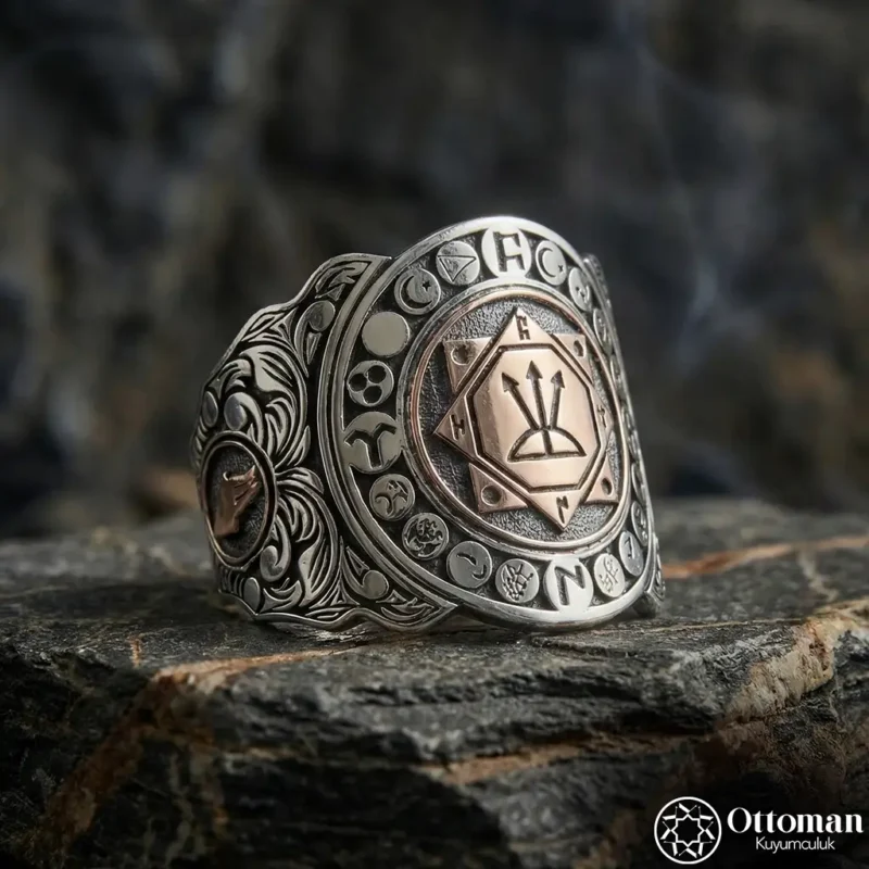 Oğuz Kağan Mührü Gümüş Yüzük