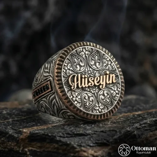 Adınıza Özel Gümüş Erkek Yüzük