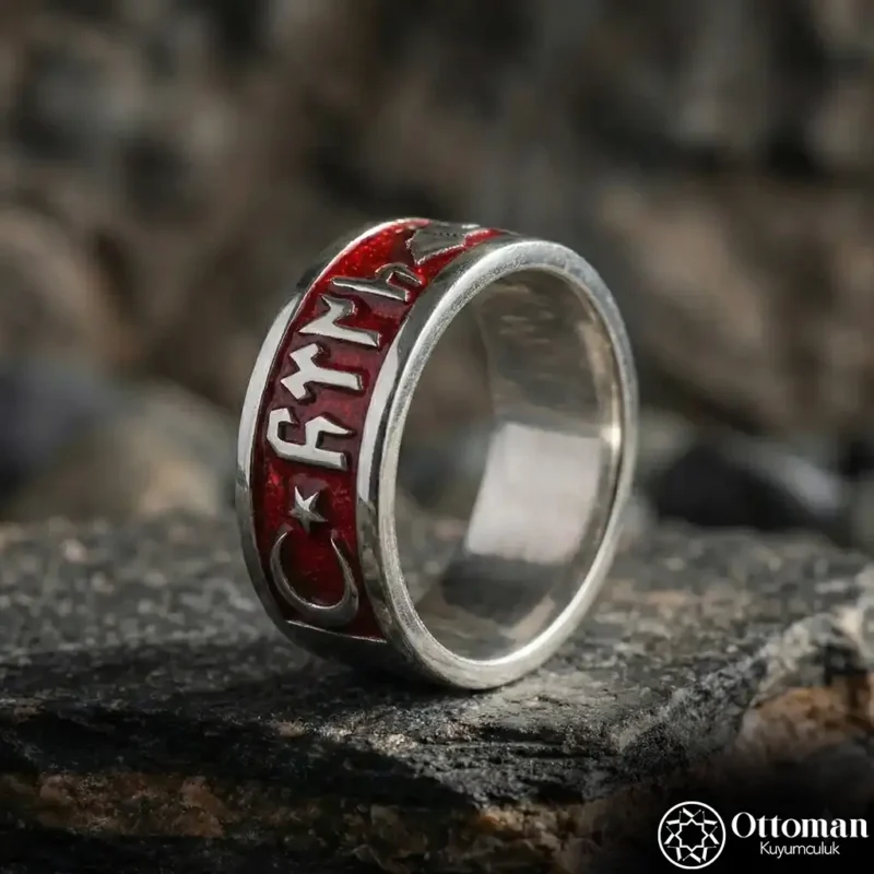 1 Türk Yazılı Gümüş Yüzük