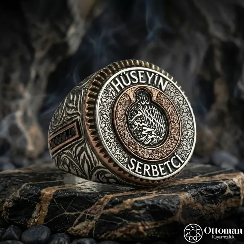 Koruma Dualı İsimli Gümüş Erkek Yüzük