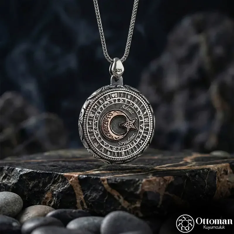Bozkurt Gümüş Erkek Madalyon Kolye