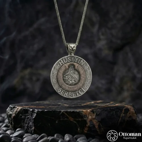 Koruma Dualı İsimli Gümüş Erkek Kolye