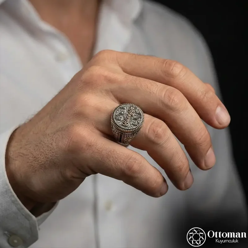 Adınıza Özel Gümüş Erkek Yüzük