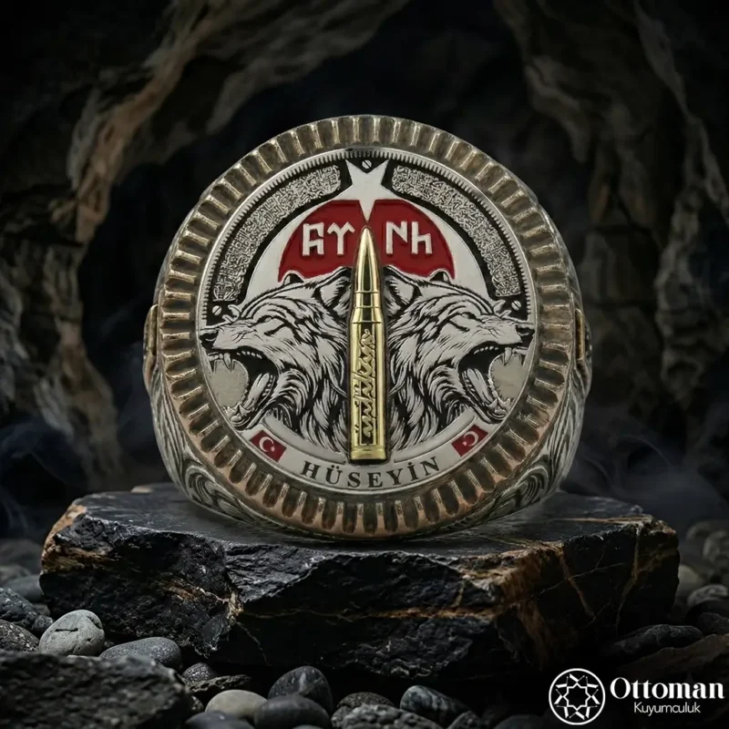 1 İntikam Gümüş Erkek Yüzük