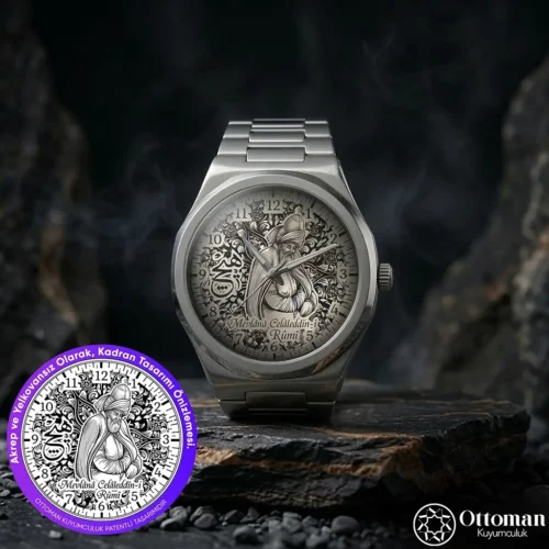 Mevlana Gümüş Kadranlı Kol Saati