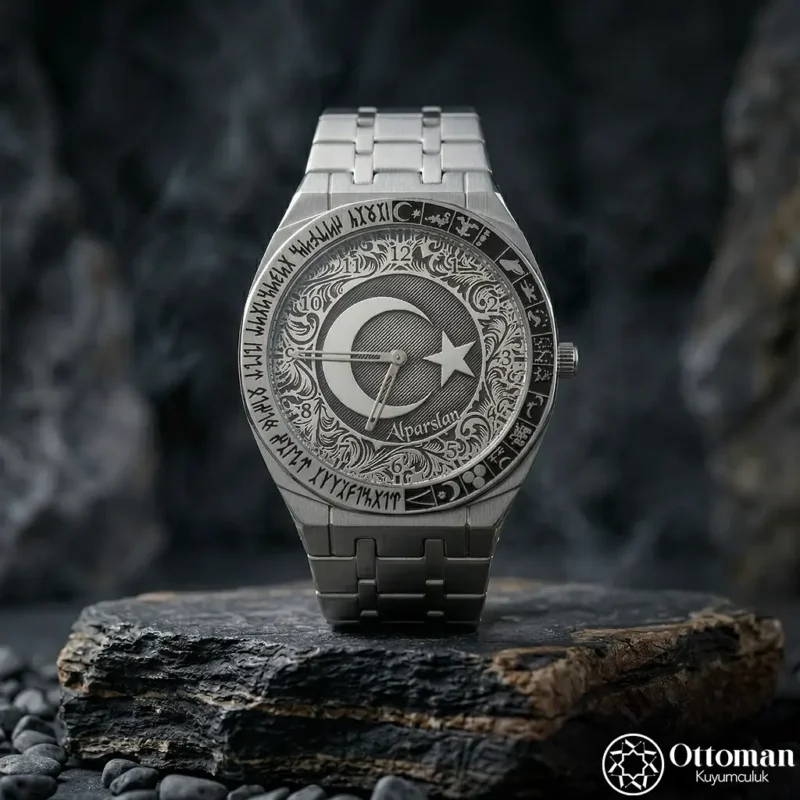 Savaş Türkün Düğünüdür Gümüş Kadranlı Kol Saati