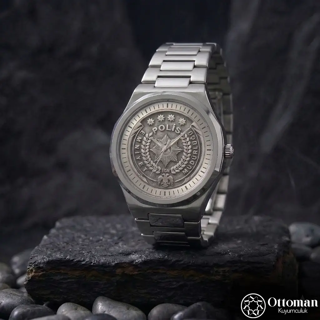 Polis Organization Silver Dial Wristwatch