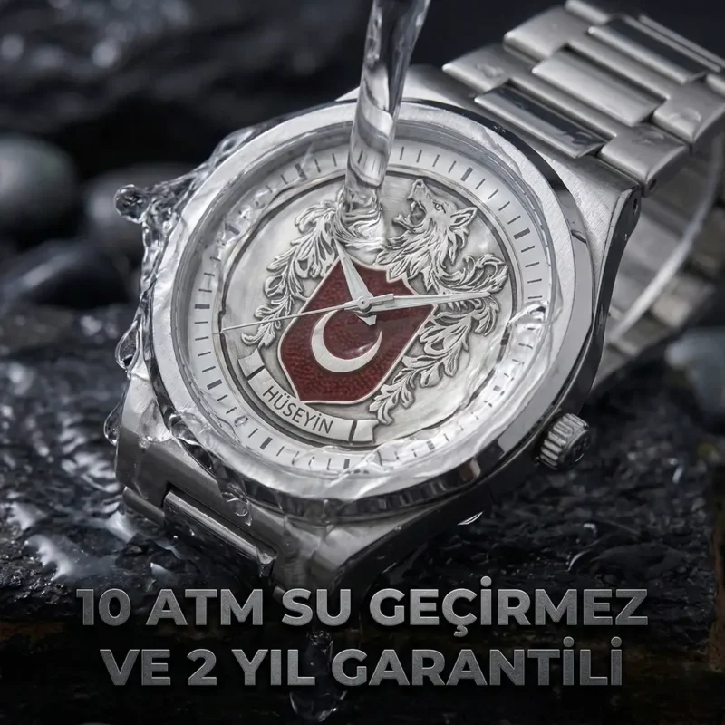 2 Türk Arması Gümüş Kadranlı Kol Saati