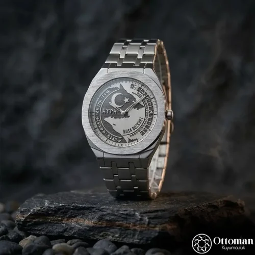 Bozkurt İsimli Gümüş Kadranlı Kol Saati