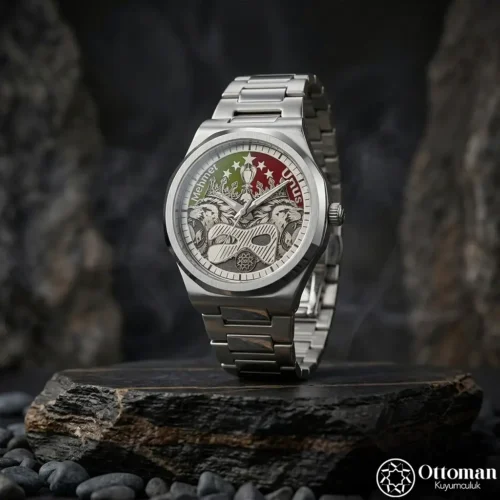 Cesur Aslan Gümüş Kadranlı Kol Saati