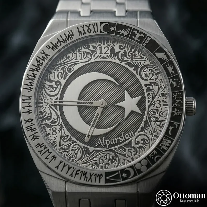 Savaş Türkün Düğünüdür Gümüş Kadranlı Kol Saati