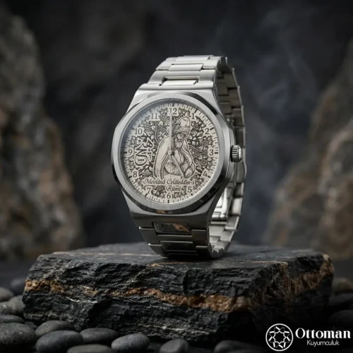 Mevlana Gümüş Kadranlı Kol Saati