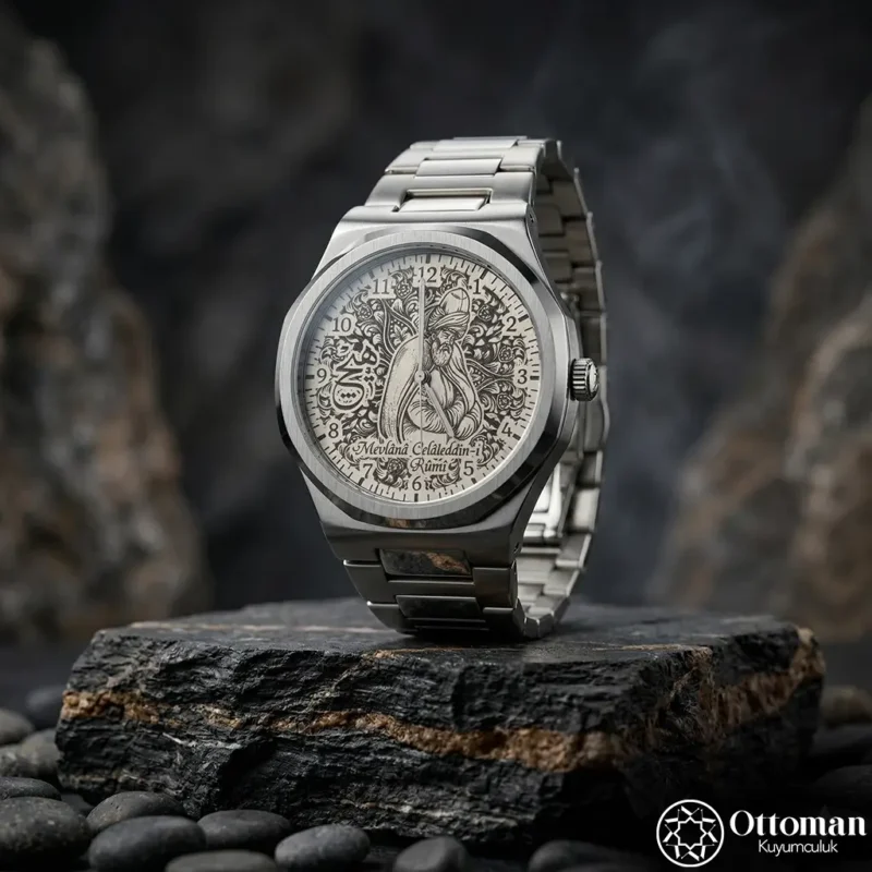 Mevlana Gümüş Kadranlı Kol Saati