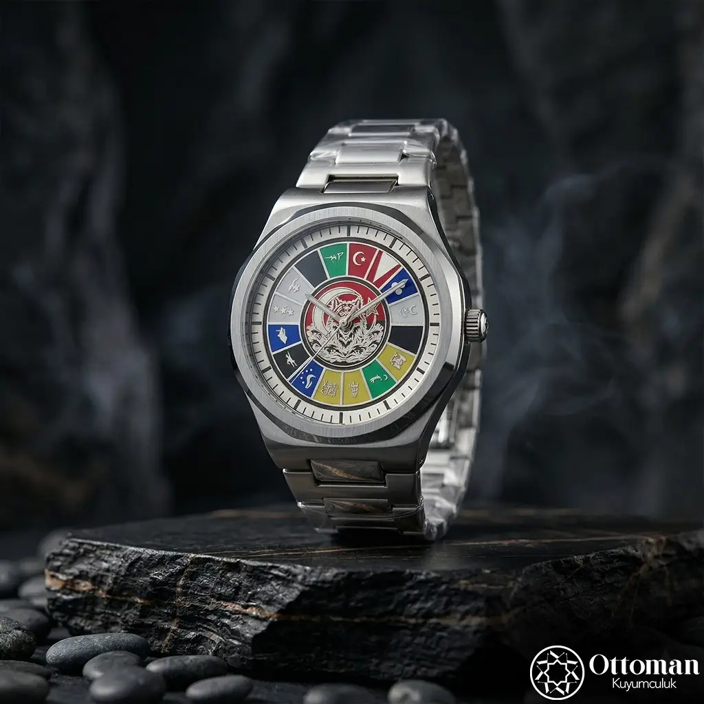 Turkish Gücü Silver Dial Wristwatch