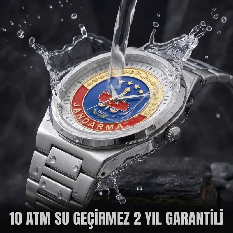 Jandarma Gümüş Kadranlı Kol Saati