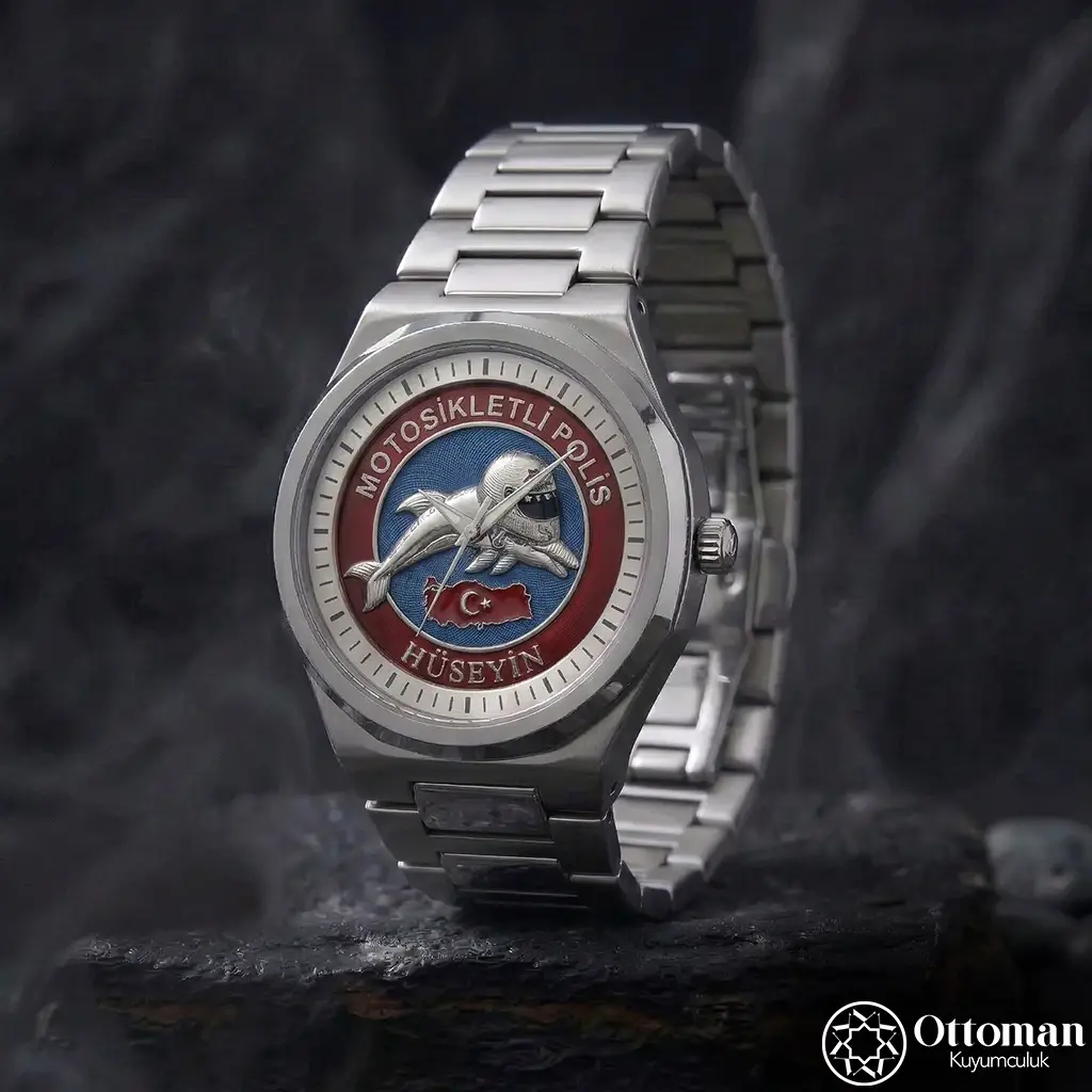 Yunus Polis Silver Dial Wristwatch