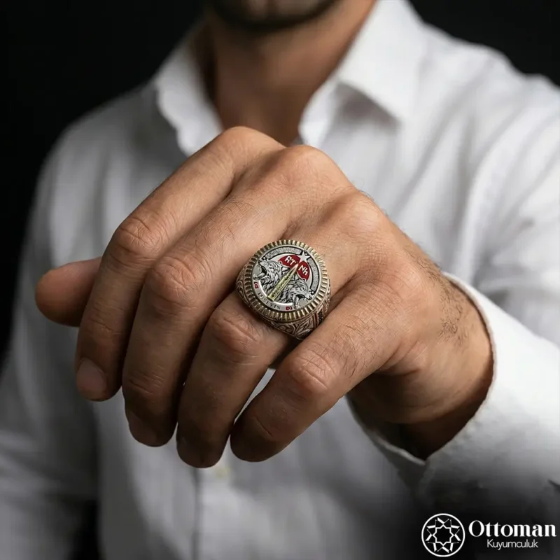 3 İntikam Gümüş Erkek Yüzük