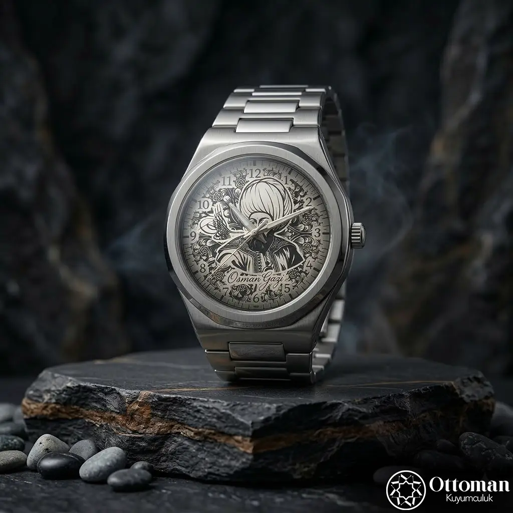 Osman Gazi Silver Dial Wristwatch