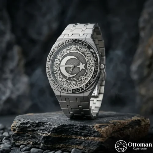 Savaş Türkün Düğünüdür Gümüş Kadranlı Kol Saati