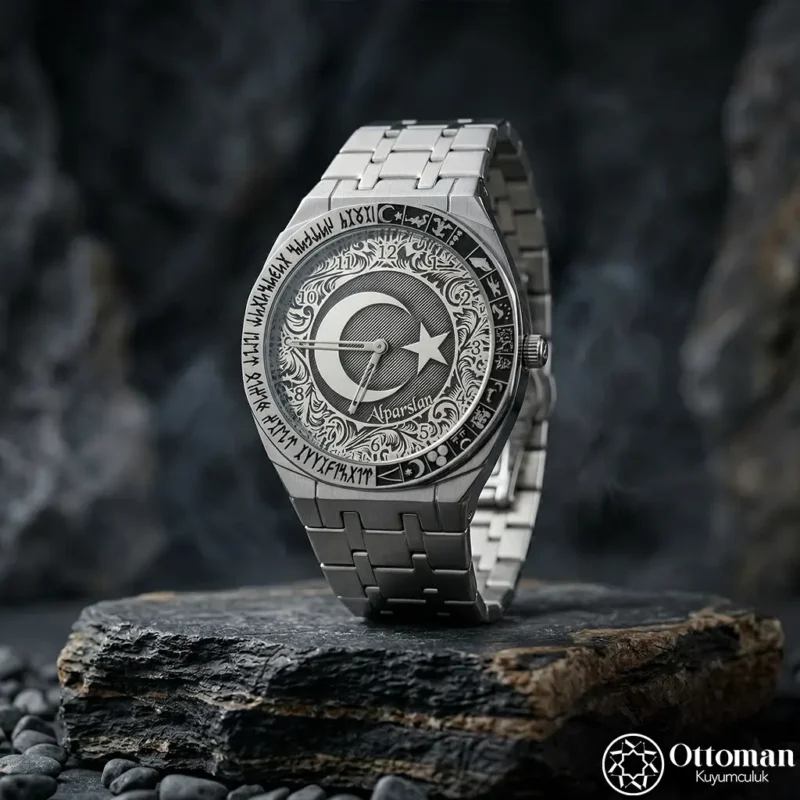 Savaş Türkün Düğünüdür Gümüş Kadranlı Kol Saati