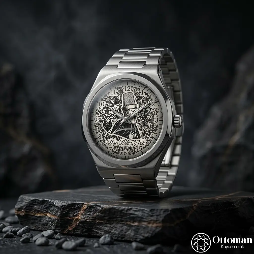 Hacı Bektaşı Veli Silver Dial Wristwatch
