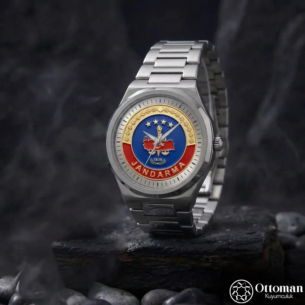 Jandarma Silver Dial Wristwatch