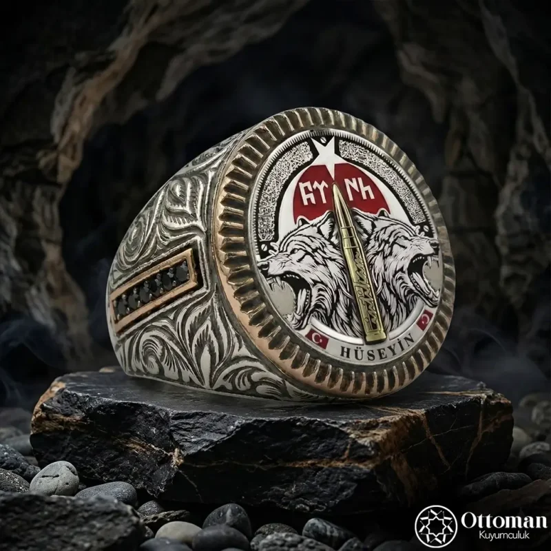 4 İntikam Gümüş Erkek Yüzük