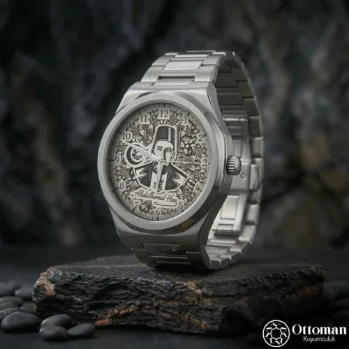 Abdülhamid Han Gümüş Kadranlı Kol Saati