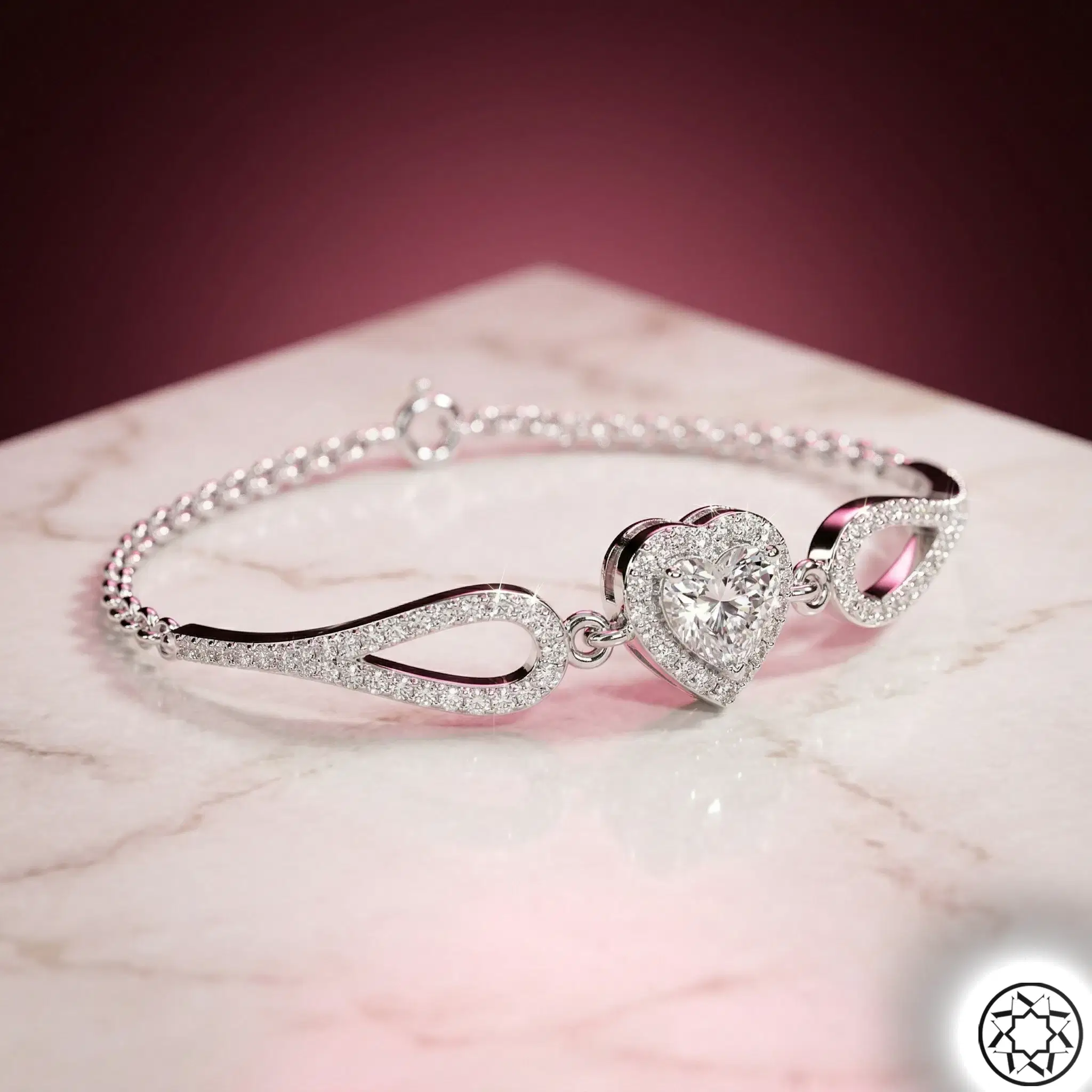 Heart Ciddi İlişki Women's Silver Bracelet