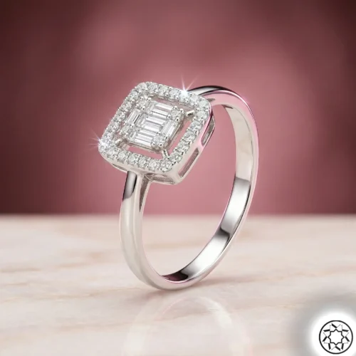 Baget Modeli Kadın Gümüş Yüzük