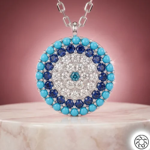 Nazar Boncuğu Kadın Gümüş Kolye