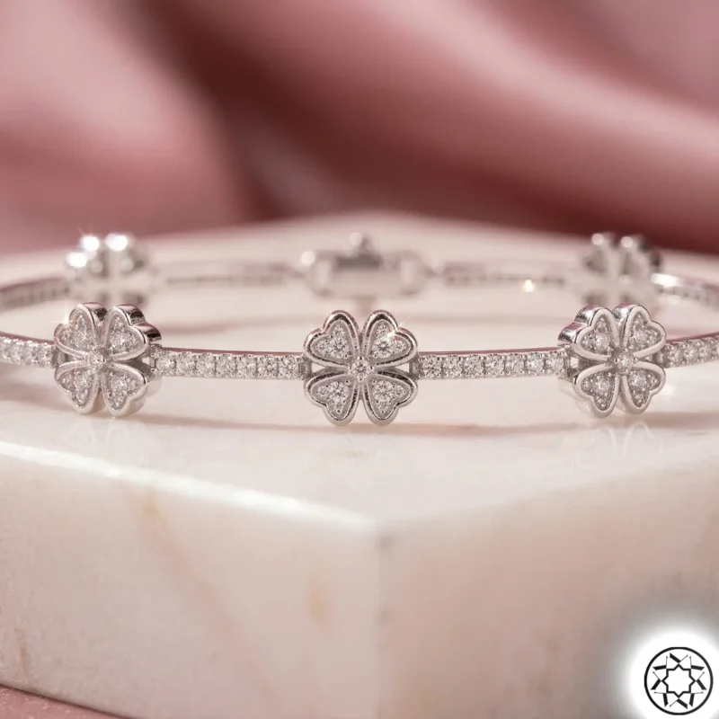 Tamtur Yonca Kadın Gümüş Bileklik