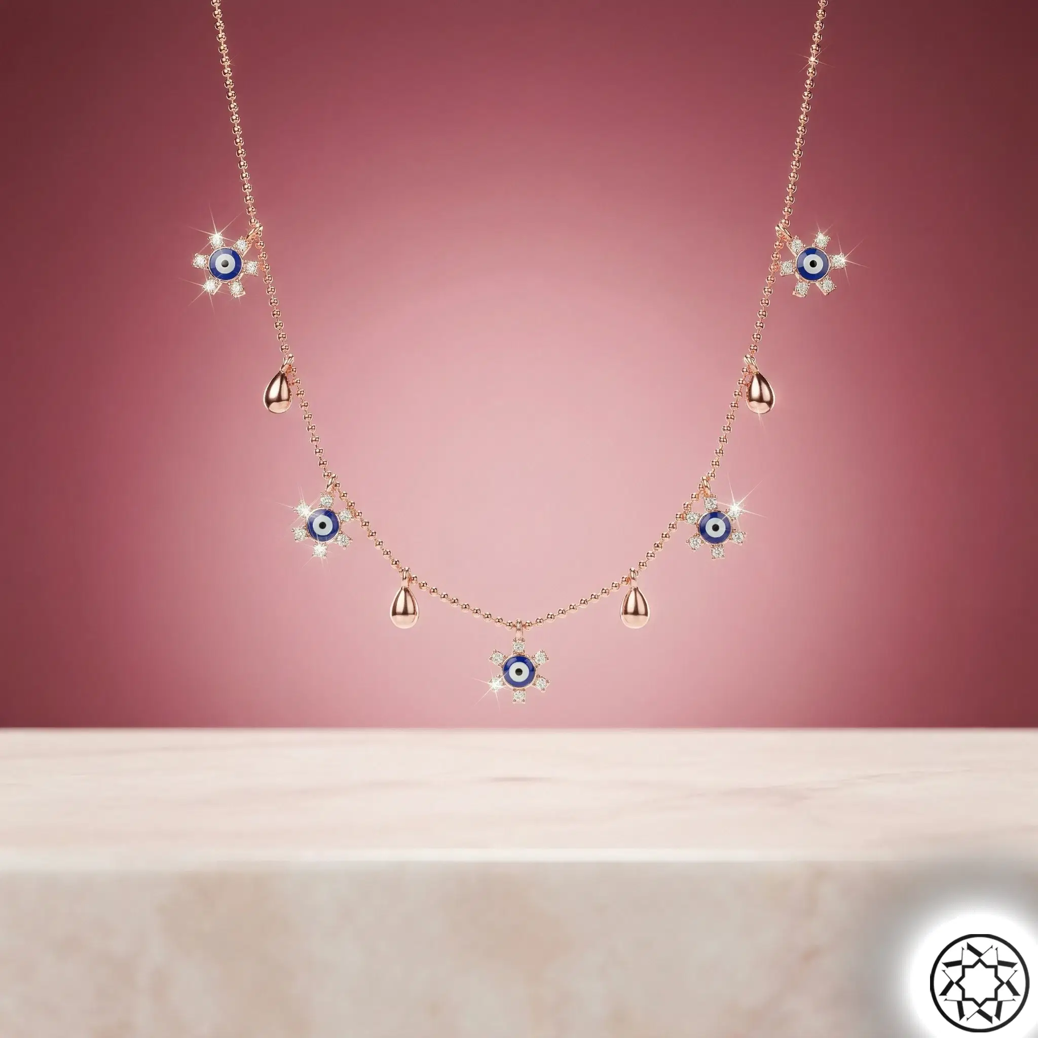 Rose Luck Women's Silver Necklace