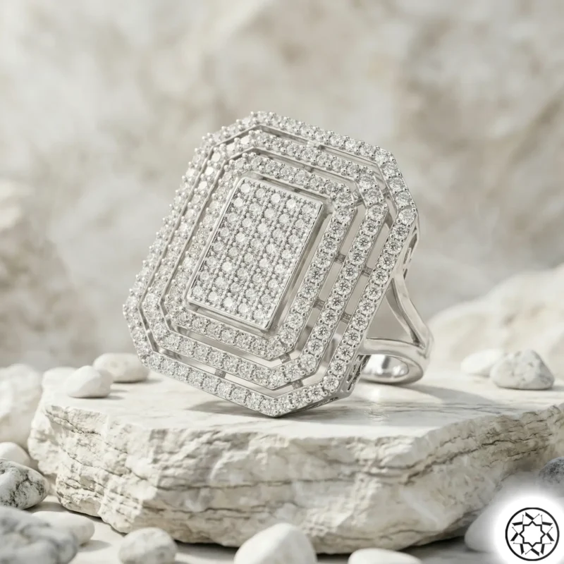 Baget Kadın Gümüş Yüzük Modeli