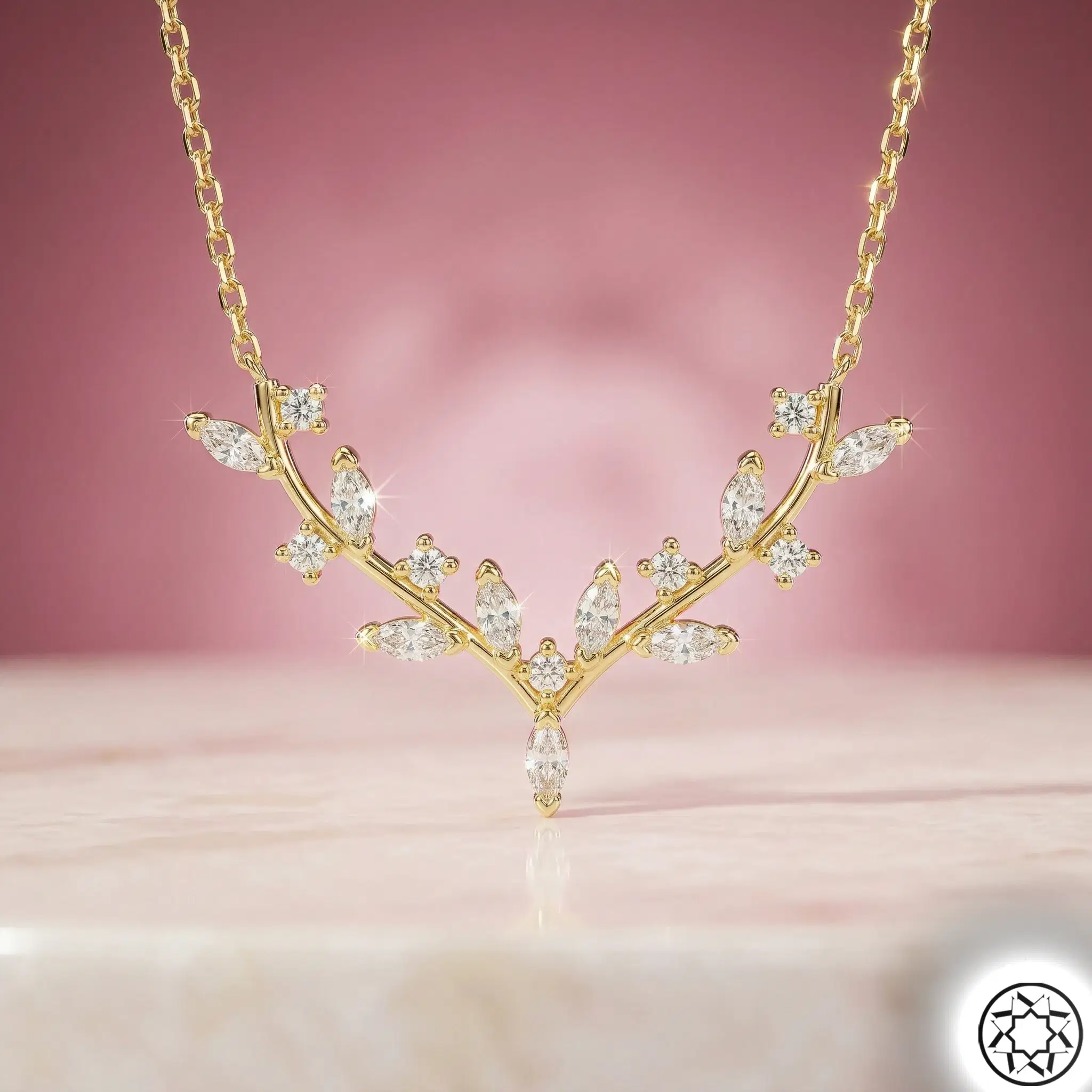 Deer Antler Women's Silver Necklace