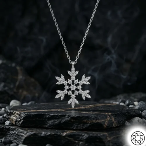 Gemini_Generated_Image_85h0cs85h0cs85h0 Kar Tanesi Kadın Gümüş Kolye