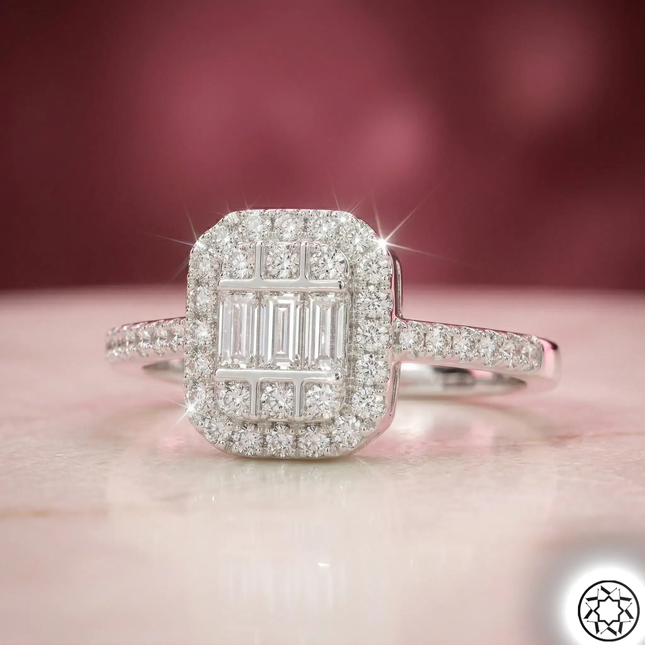 Baguette Women's Silver Ring