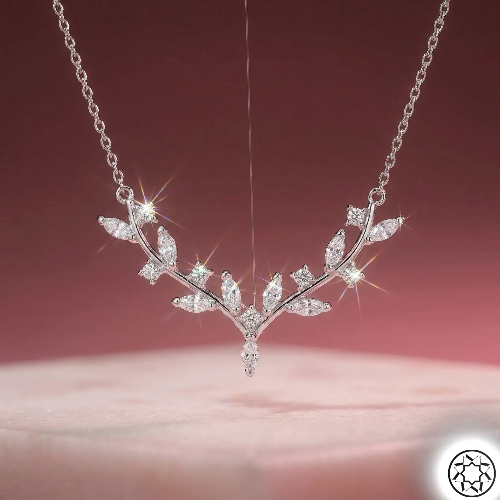 Deer Antler Women's Silver Necklace