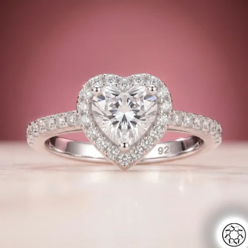 Kalp Şekilli Kadın Gümüş Yüzük