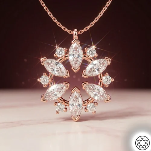 Rose Yıldız Kadın Gümüş Kolye