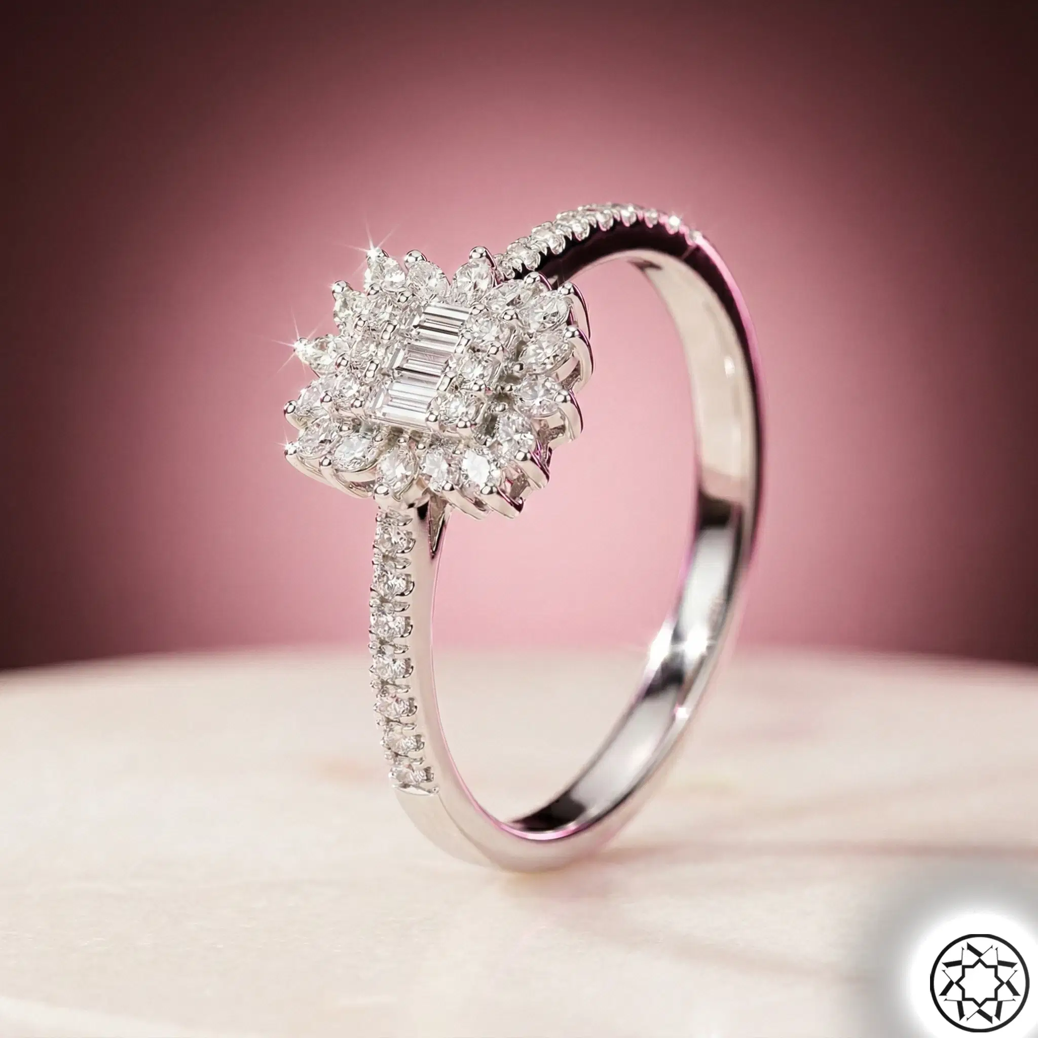 Baguette Women's Silver Ring