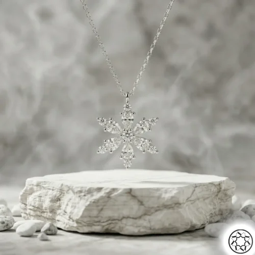 Lotus Çiçeği Kadın Gümüş Kolye