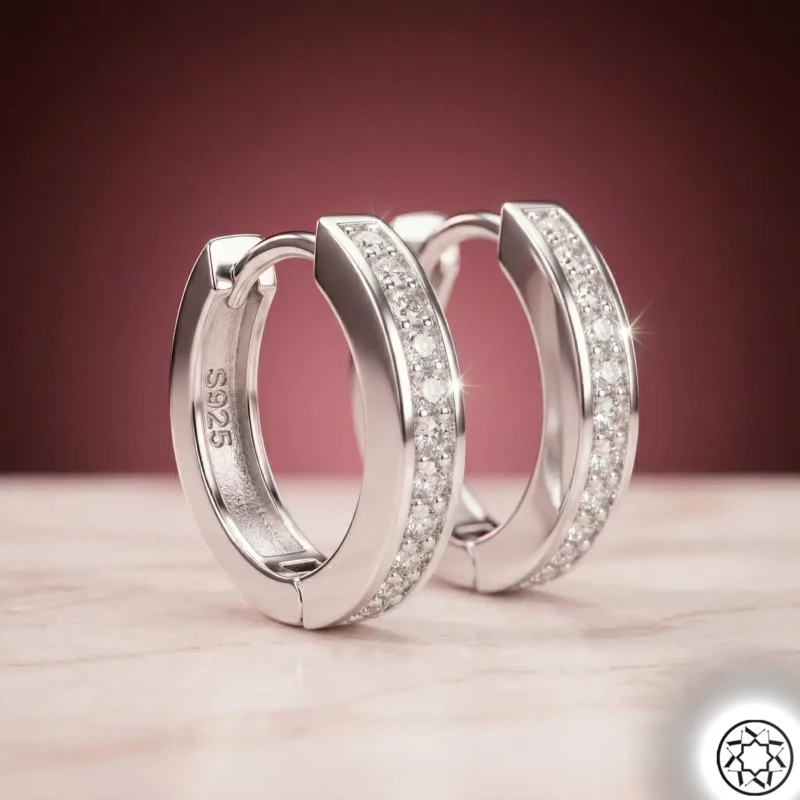 2 Sıra Taşlı Kadın Gümüş Küpe