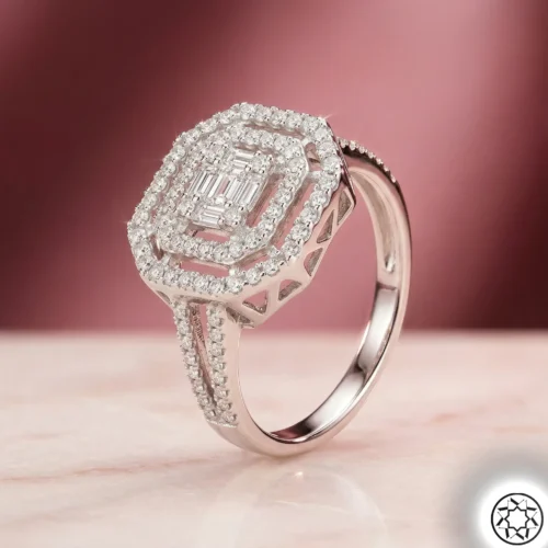 Baget Modeli Kadın Gümüş Yüzük