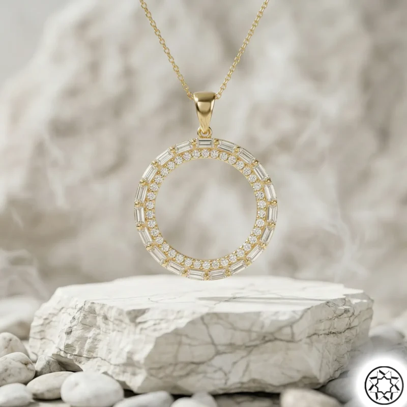 Gemini_Generated_Image_g8rfusg8rfusg8rf Çeyrek Altın Çerçeveli Kadın Gümüş Kolye