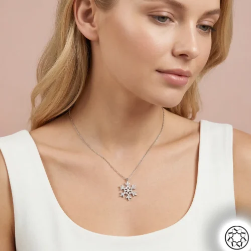 Gemini_Generated_Image_hikmb9hikmb9hikm Kar Tanesi Kadın Gümüş Kolye