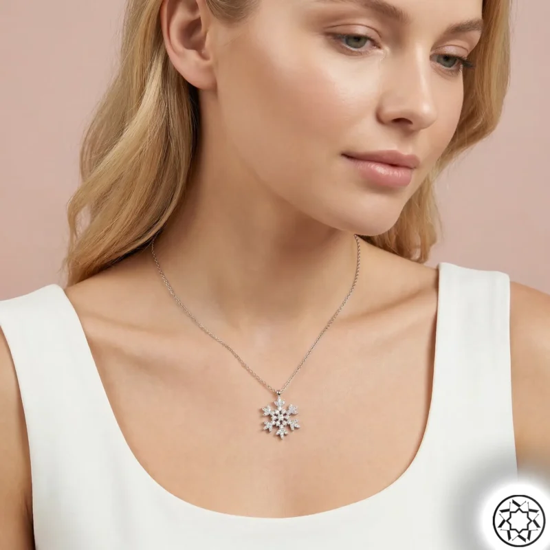 Gemini_Generated_Image_hikmb9hikmb9hikm Kar Tanesi Kadın Gümüş Kolye